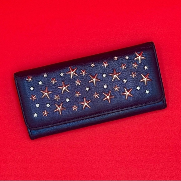 Jimmy Choo Navy Leather Star
Studded Wallet - Picture 2 of 3